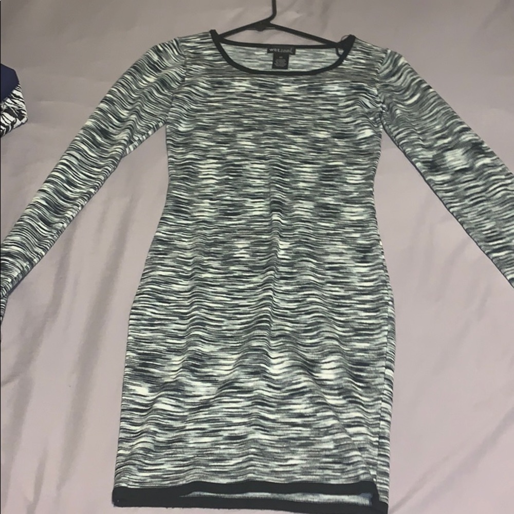Black and White Tight Dress